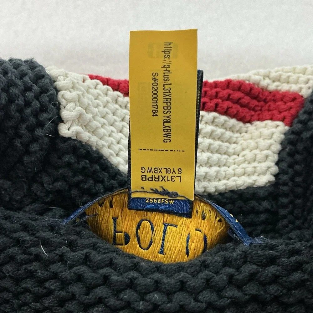 Polo Ralph Lauren Boys 8 Fair Isle Cotton Wool Full Zip Fish Sweater Nordic Ski